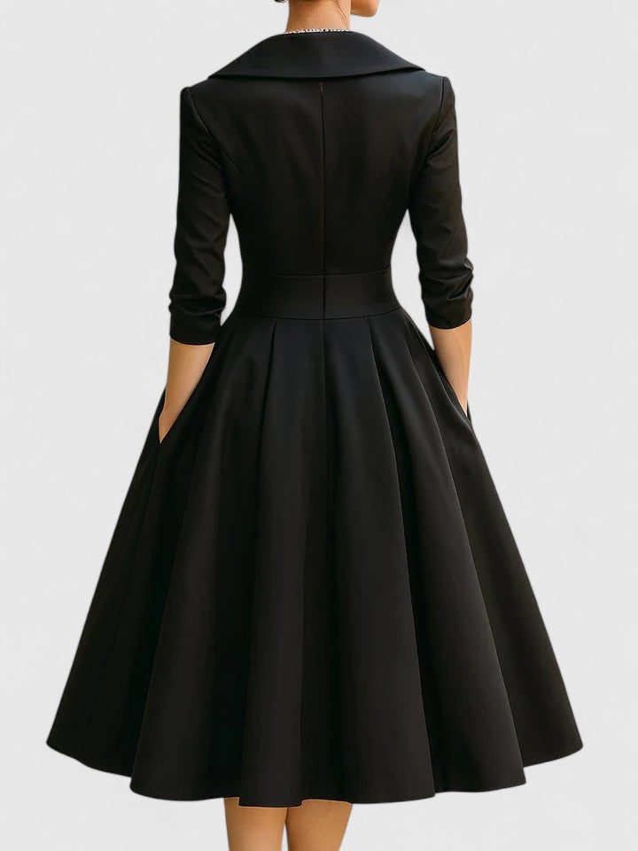 Clarisse™ | Robe Midi Col Châle