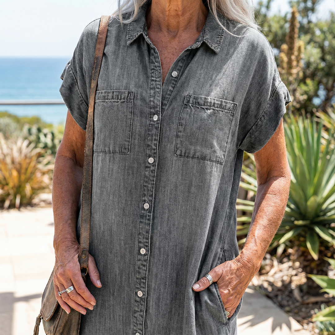 Mariette™ | Robe Chemise Poches