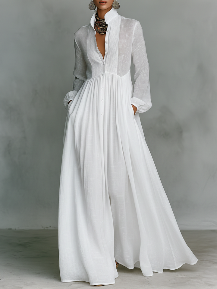 Delphine™ | Robe Maxi Poches