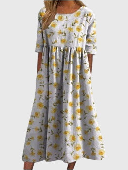 Émarise™ | Flowing Floral Dress