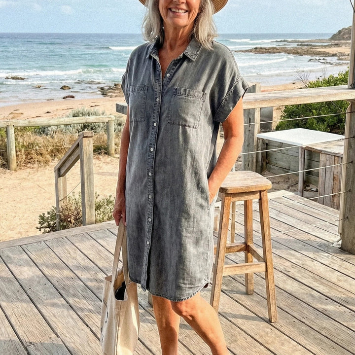 Mariette™ | Robe Chemise Poches