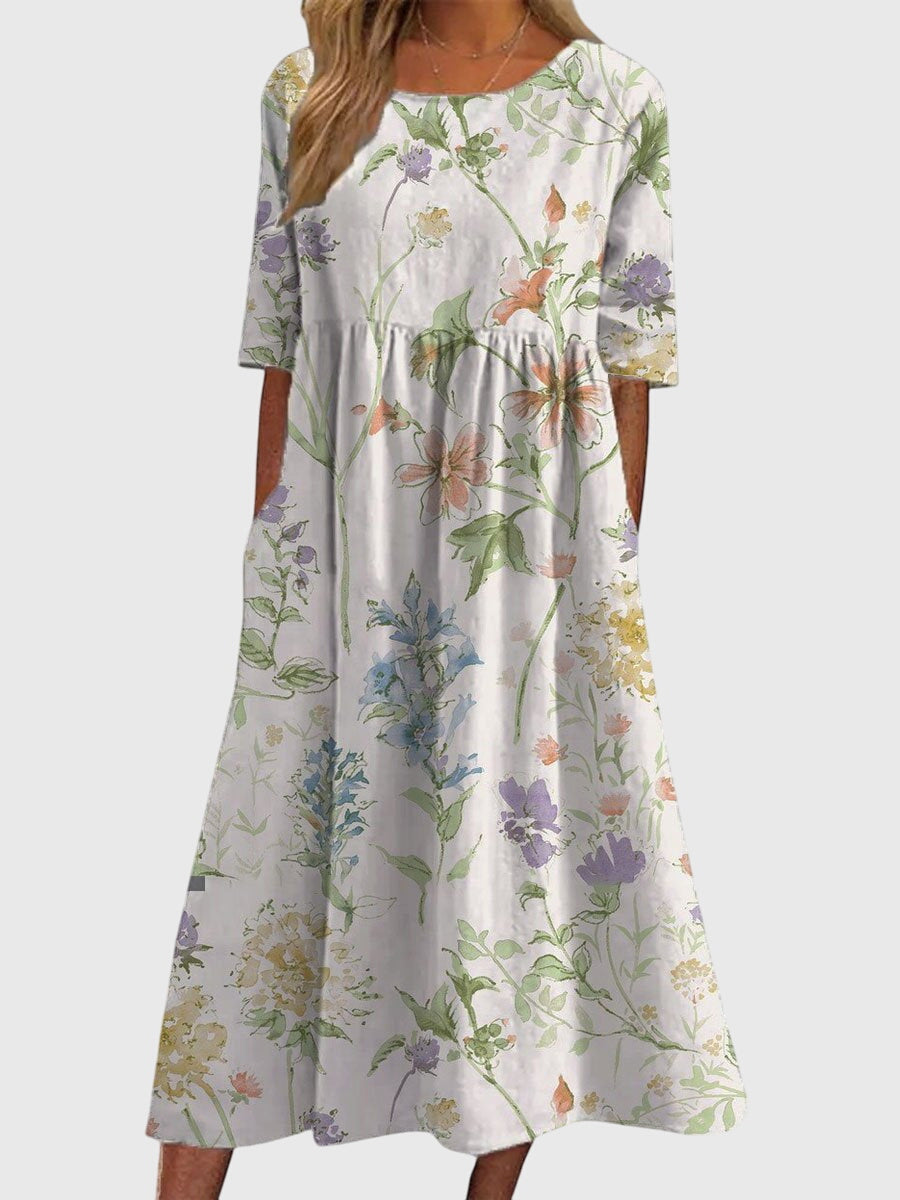 Émarise™ | Flowing Floral Dress