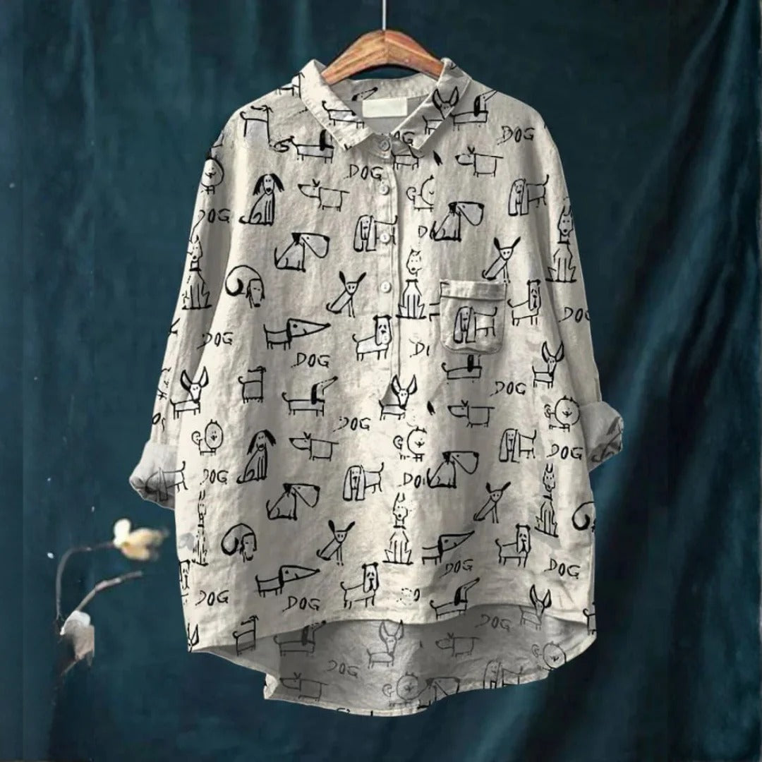 Marcelline™ | Chemise Chiens Illustrés